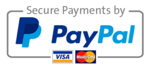 Secure payments by PayPal, Visa, and Mastercard